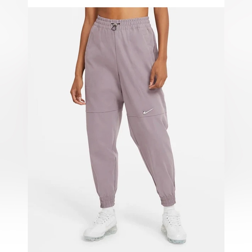 Nike Sportswear Swoosh Snug Comfort Woven Joggers Size Large Lilac Purple